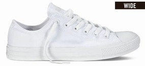 Adjustable Converse Chuck Taylor All Star Low Top Wide Width Monochrome White