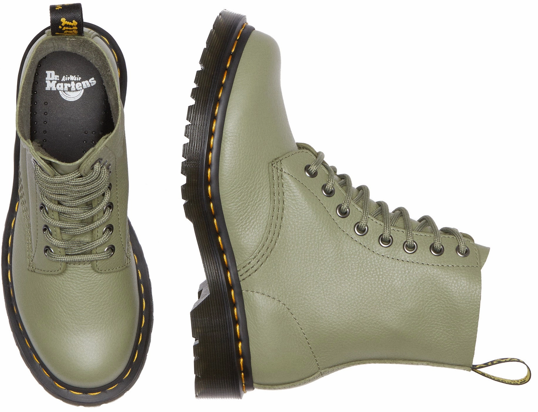 Ankle Lock Subtle Finish Dr. Martens 1460 Pascal Virginia Muted Olive