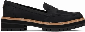 Cara Loafer - Black Leather Water Resistant