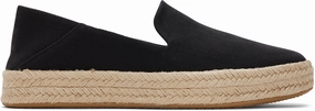 Waterproof Slip On Carolina Espadrille - Black Twill