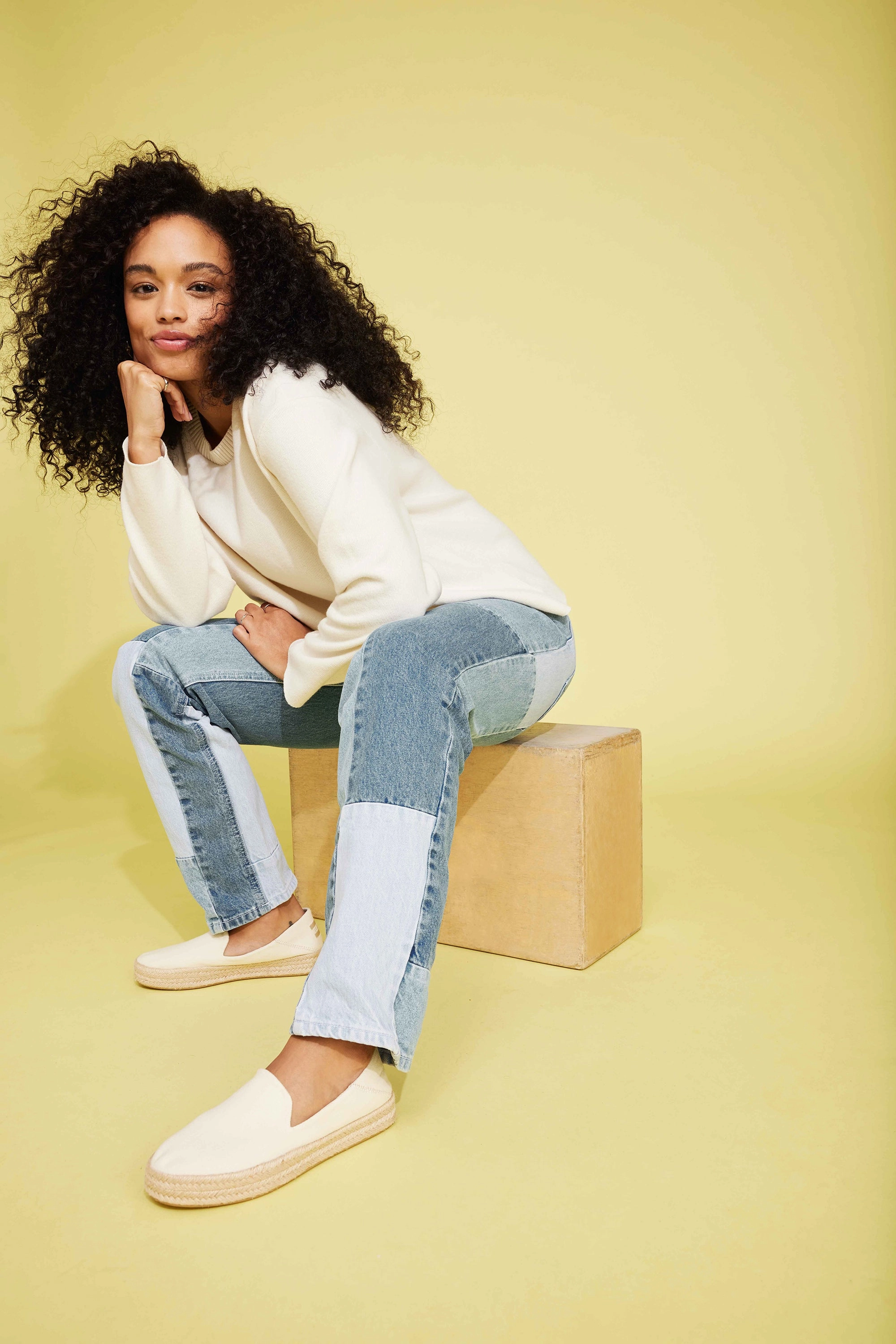 Carolina Espadrille - Light Natural Twill Relax Step Shoes Quick Slip On Walk