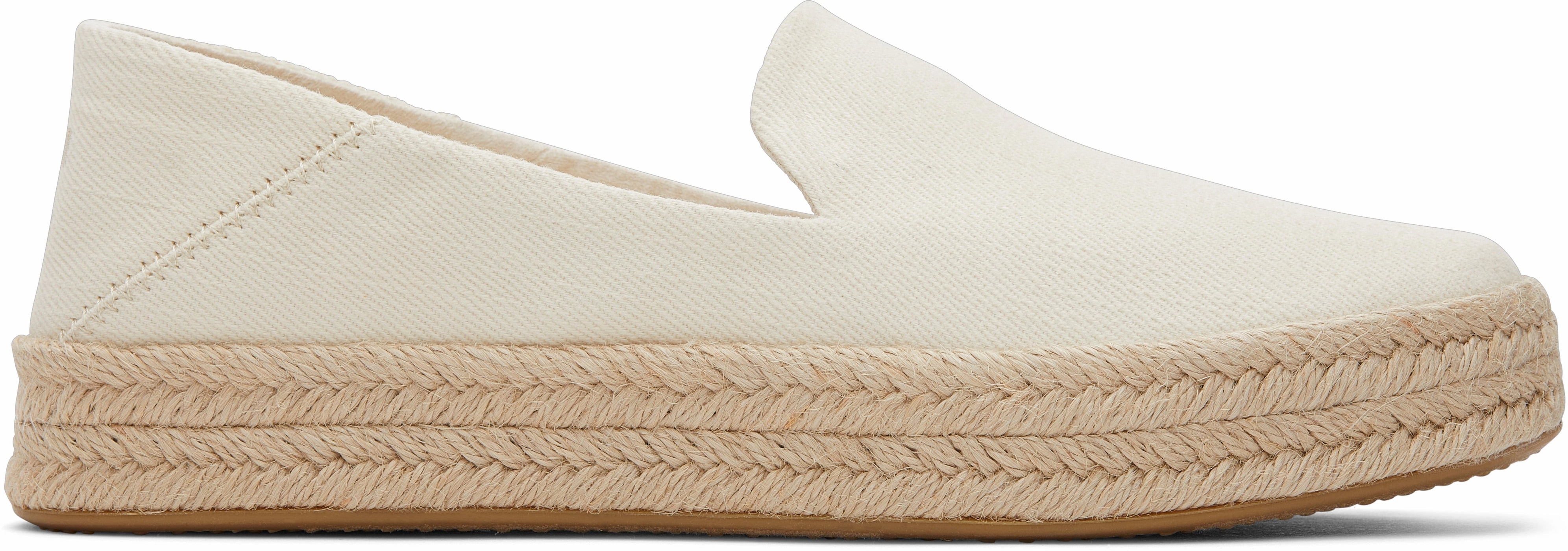Carolina Espadrille - Light Natural Twill Low Profile Travel Slip On