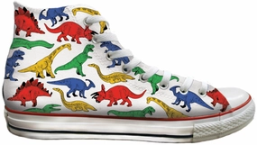 Greek Ease Mesh Baggins Original Hi Top Primary Colour Dinosaurs