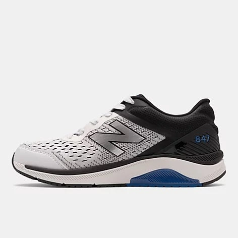 Cushioned Tongue Mobility Boost New Balance Men's-Arctic Fox with Black and Team Royal-847v4