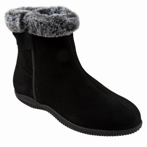 Softwalk Women's Helena Boot Black Suede Abrasion resistant Ultimate Durability