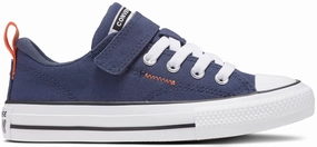 Converse Kids Chuck Taylor All Star Malden Street Low Top Easy-On Navy/Pale Magma/White Simple kids' fashion