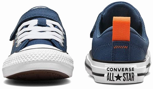 Anti Bacterial Ergonomic Shape Converse Kids Chuck Taylor All Star Malden Street Low Top Easy-On Navy/Pale Magma/White