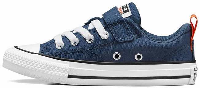 Waterproof Upper Anti Friction Converse Kids Chuck Taylor All Star Malden Street Low Top Easy-On Navy/Pale Magma/White