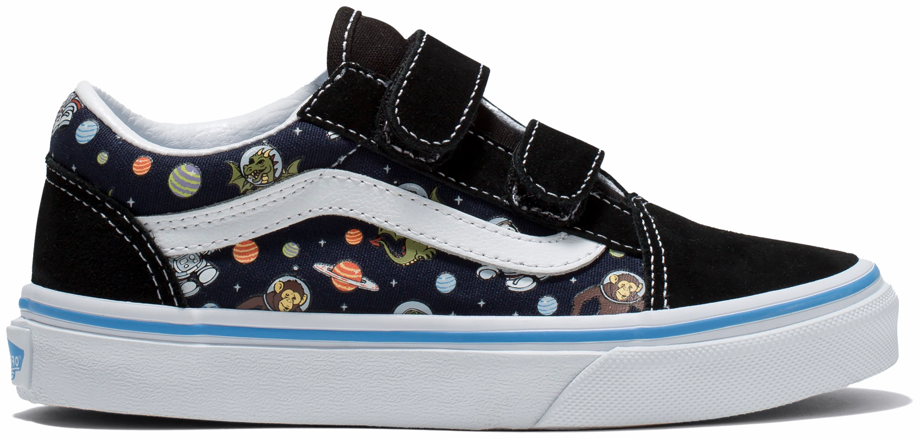 Kindergarten kids' things Cool kids' gear Vans Kids Old Skool V Glow Cosmic Zoo Black/Blue