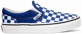 Vans Kids Classic Slip-On Checkerboard Blueprint Camouflage kids' gear