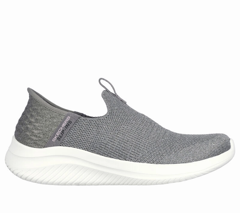 Skechers Women's Slip-ins: Ultra Flex 3.0 - Gray Smooth Step Trendy Look Daily Fashion