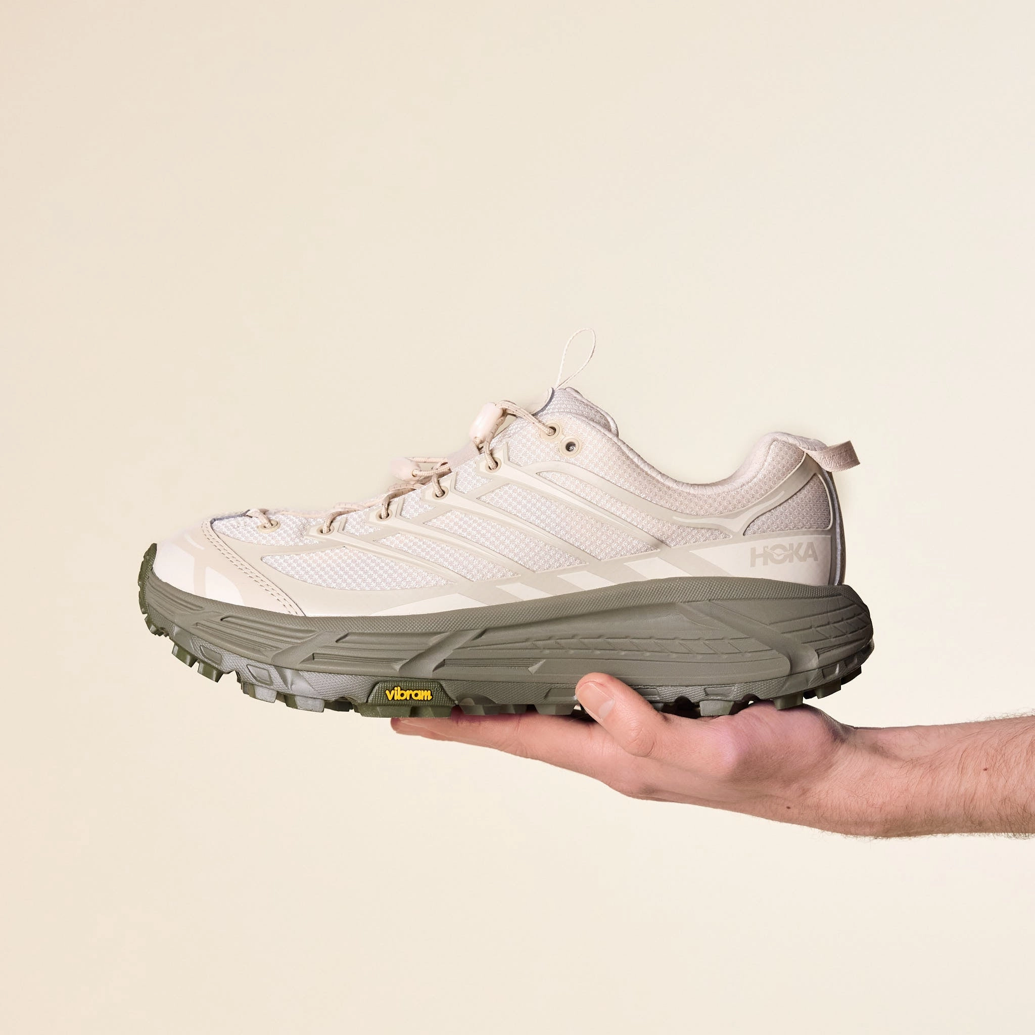 Hoka - Mafate Three2 - Oat Milk / Eucalyptus Mesh Urban Sleek