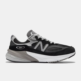 New Balance Women's 990v6 Black with White Stacked Heel Dynamic Lateral Support