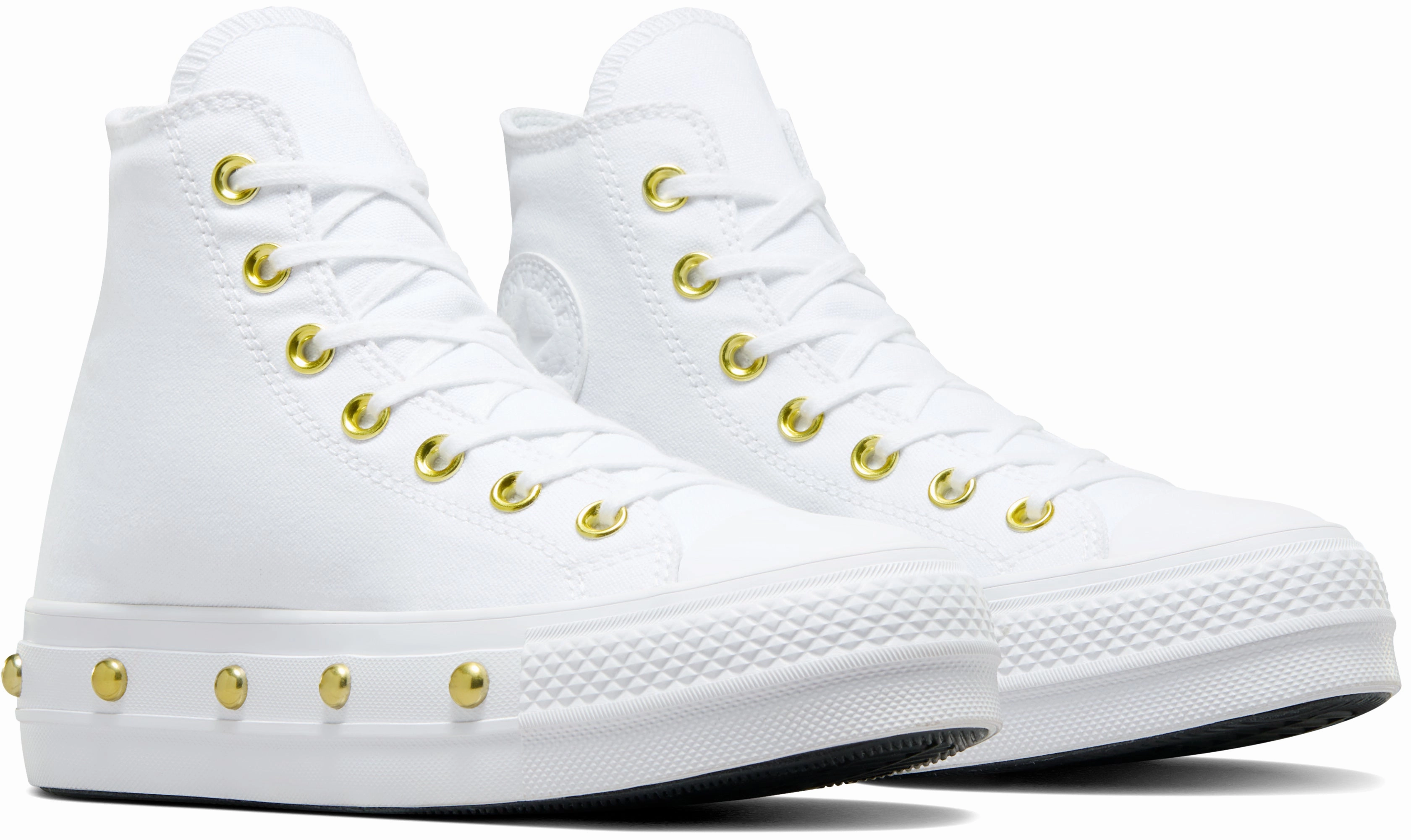 Converse Womens Chuck Taylor All Star Hi Top Lift White/ Gold Bone Aid Hiking Mood