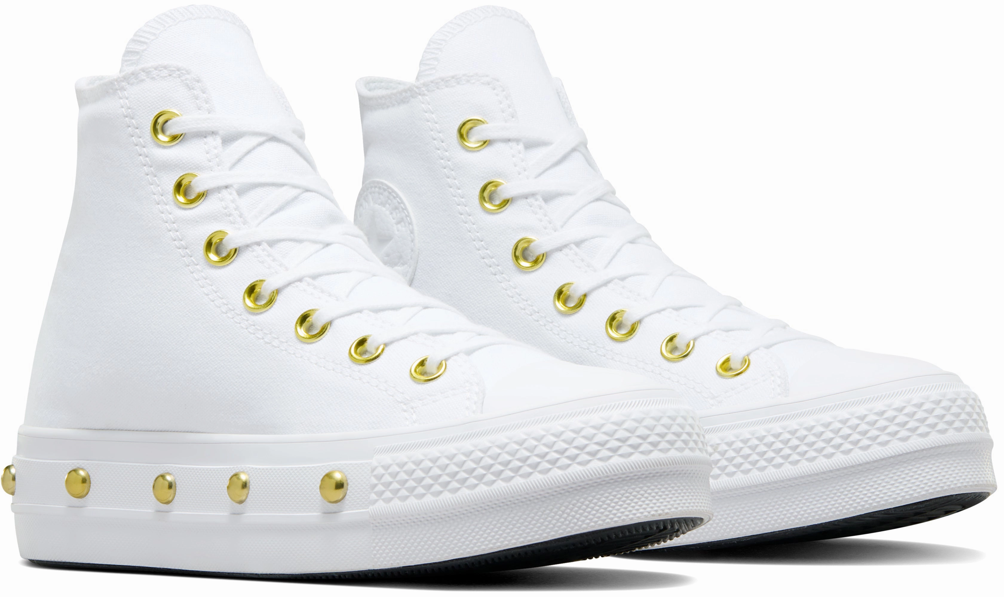 Converse Womens Chuck Taylor All Star Hi Top Lift White/ Gold Bone Aid Hiking Mood