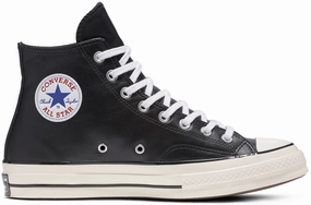 Converse Chuck Taylor All Star 1970s Hi Top Leather Black/White/Egret Comfort collar Soft Tone