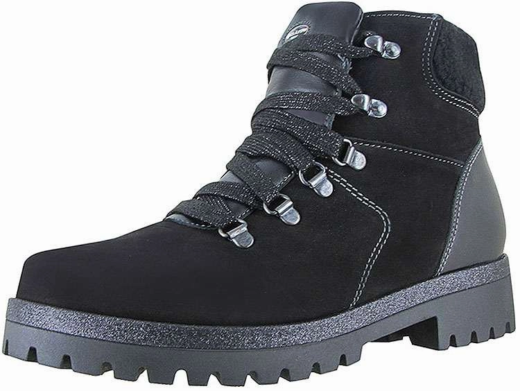 Rough texture Waldlaufer Women's Sadie Hanako Waterproof Boot Black Combi