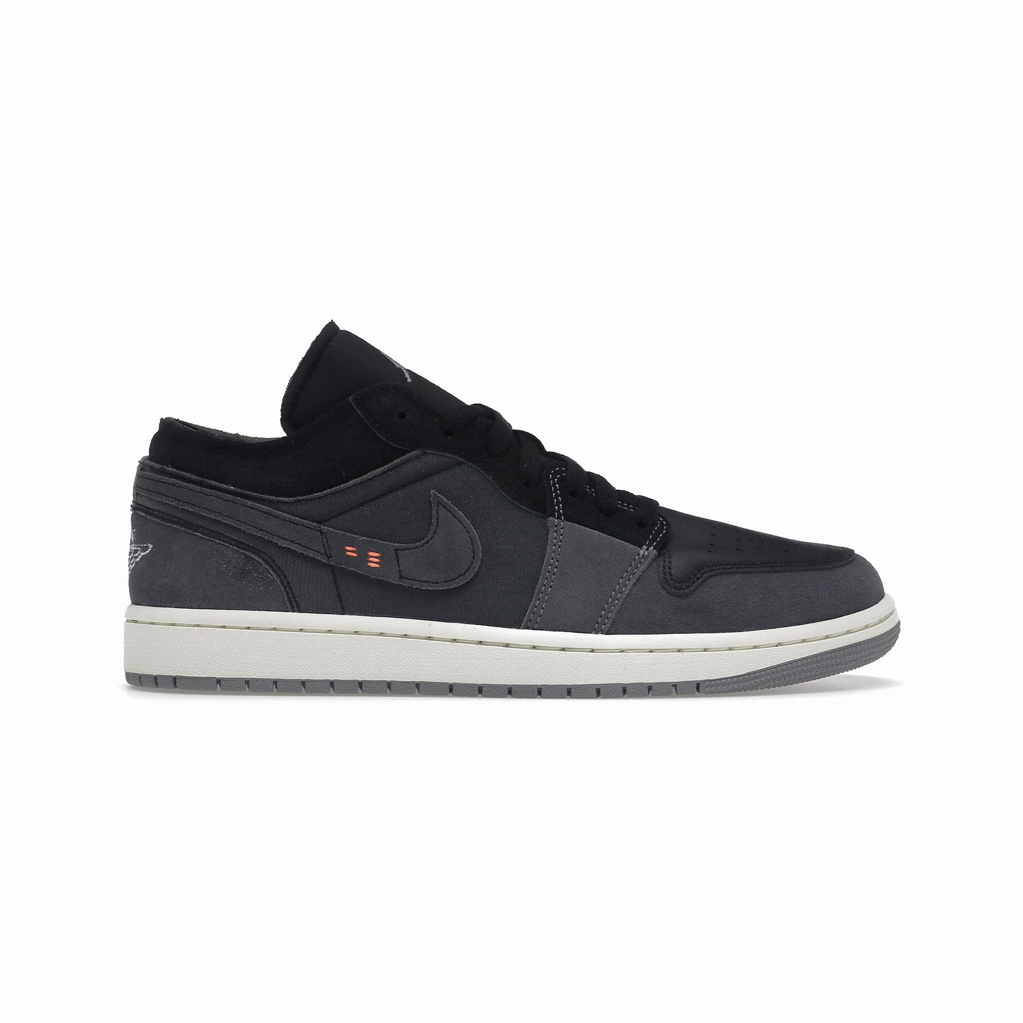 Cushioned Insole Retro Style Jordan 1 Low Craft Inside Out Black