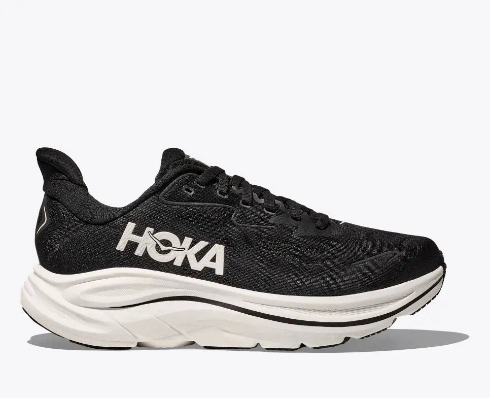 Breathable Linings Moisture Wicking Liner Hoka One One Men's Clifton 10 Sneaker Black / White