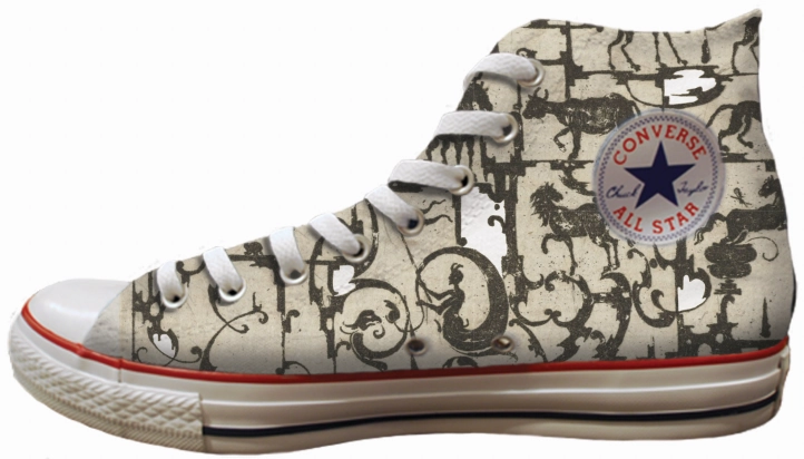 Baggins Original Hi Tops Ornamental Blackwork Comfortable Wear Fast pace