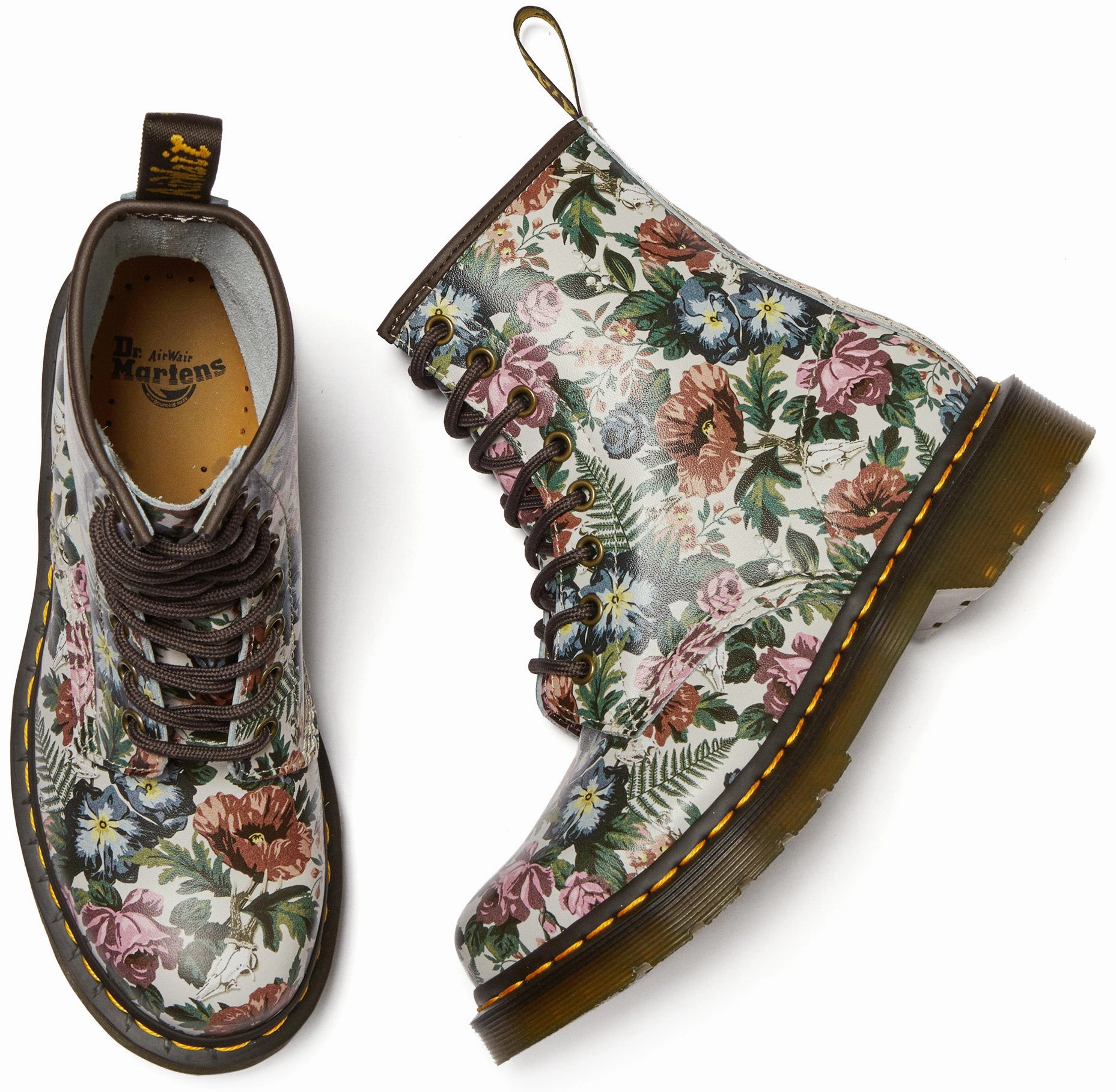 Dr. Martens Womens 1460 English Garden Print Weekend Hike Motor Edge