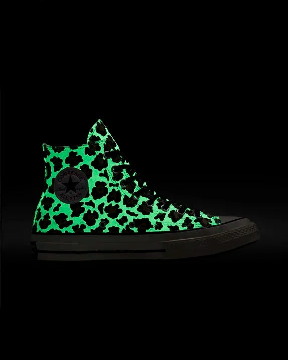 Shock Absorbing Converse Chuck Taylor All Star 1970s Hi Top Glow In The Dark Egret/Light Fawn/Black