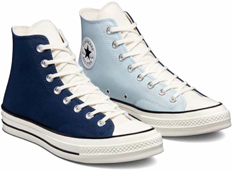 Sturdy Build Converse Chuck Taylor All Star 1970s Hi Top Nautical Tri-Blocked Navy/Aqua Mist/Egret