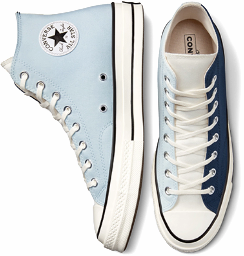 Converse Chuck Taylor All Star 1970s Hi Top Nautical Tri-Blocked Navy/Aqua Mist/Egret Firm Edge Picnic Easy