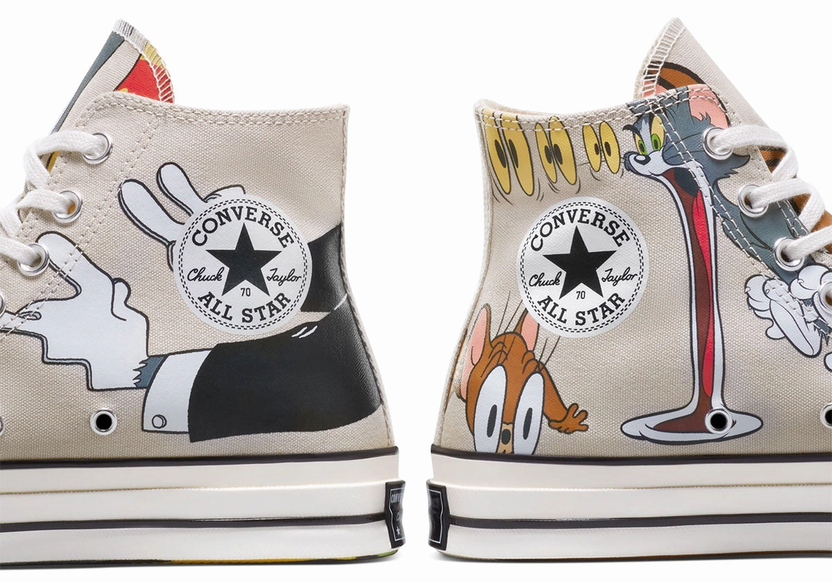 Converse Chuck Taylor All Star 1970s Hi Top Tom and Jerry Grey/Egret/Black Light Run