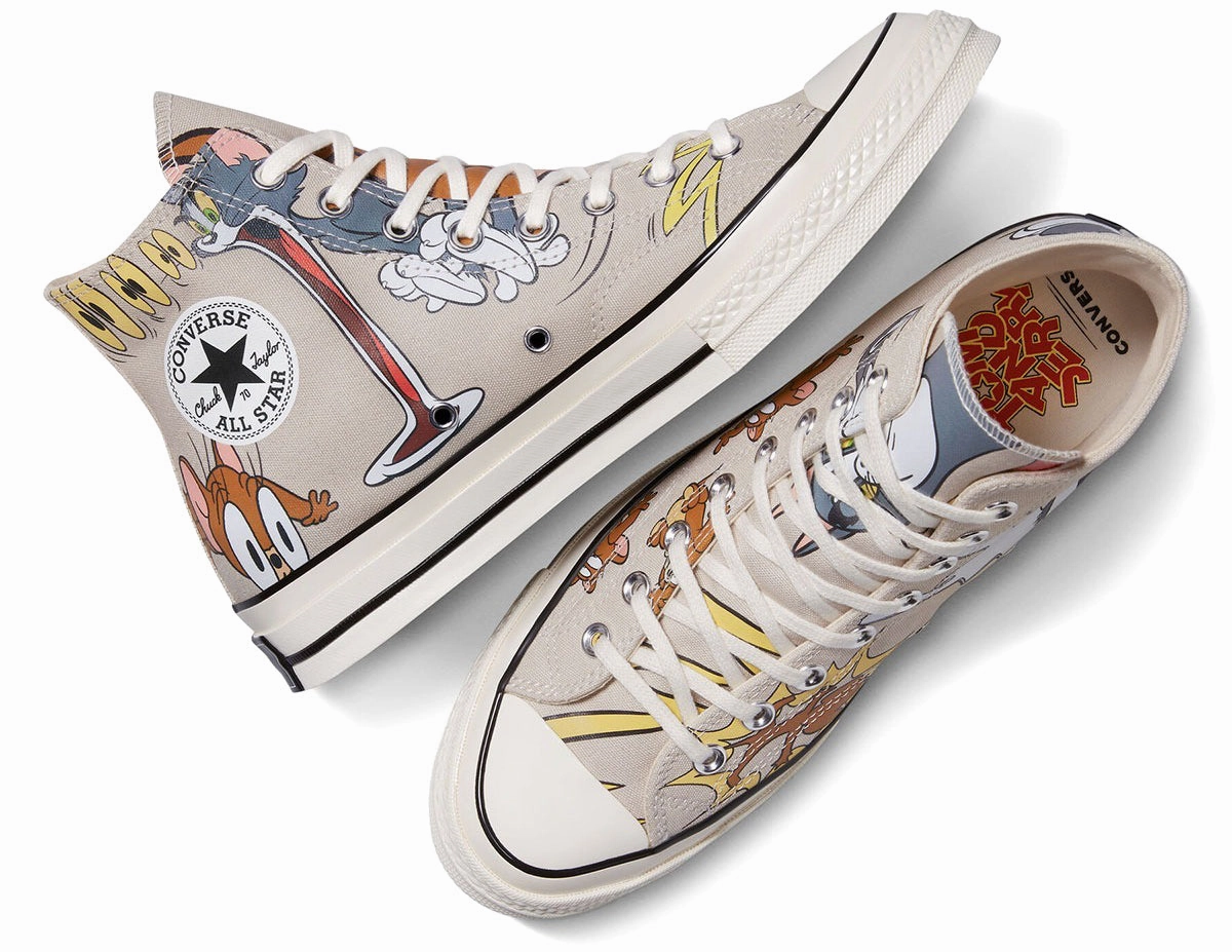 Stage Glow Converse Chuck Taylor All Star 1970s Hi Top Tom and Jerry Grey/Egret/Black