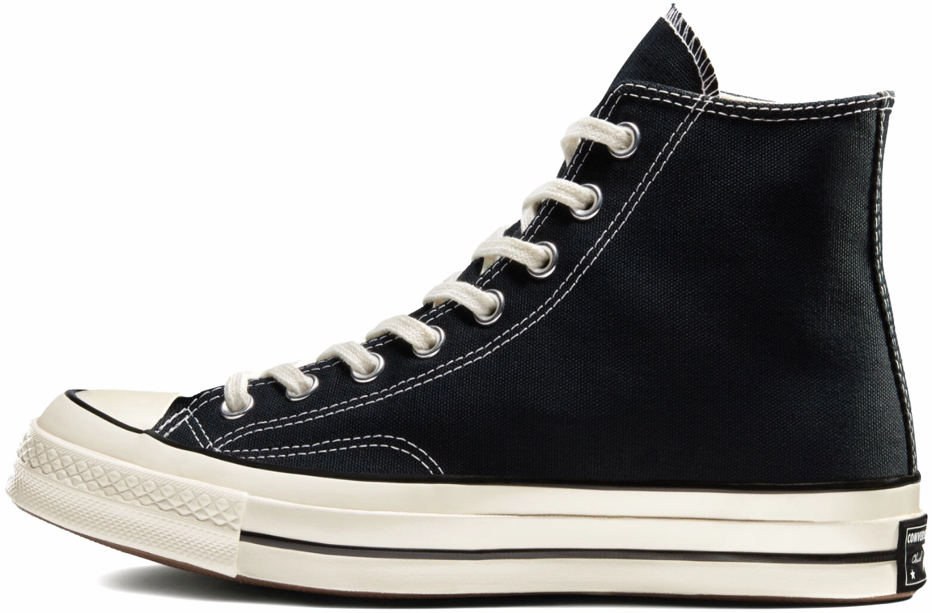 Silver Shine Dual Tone Converse Chuck Taylor All Star 70s Hi Top Black/Black/Egret