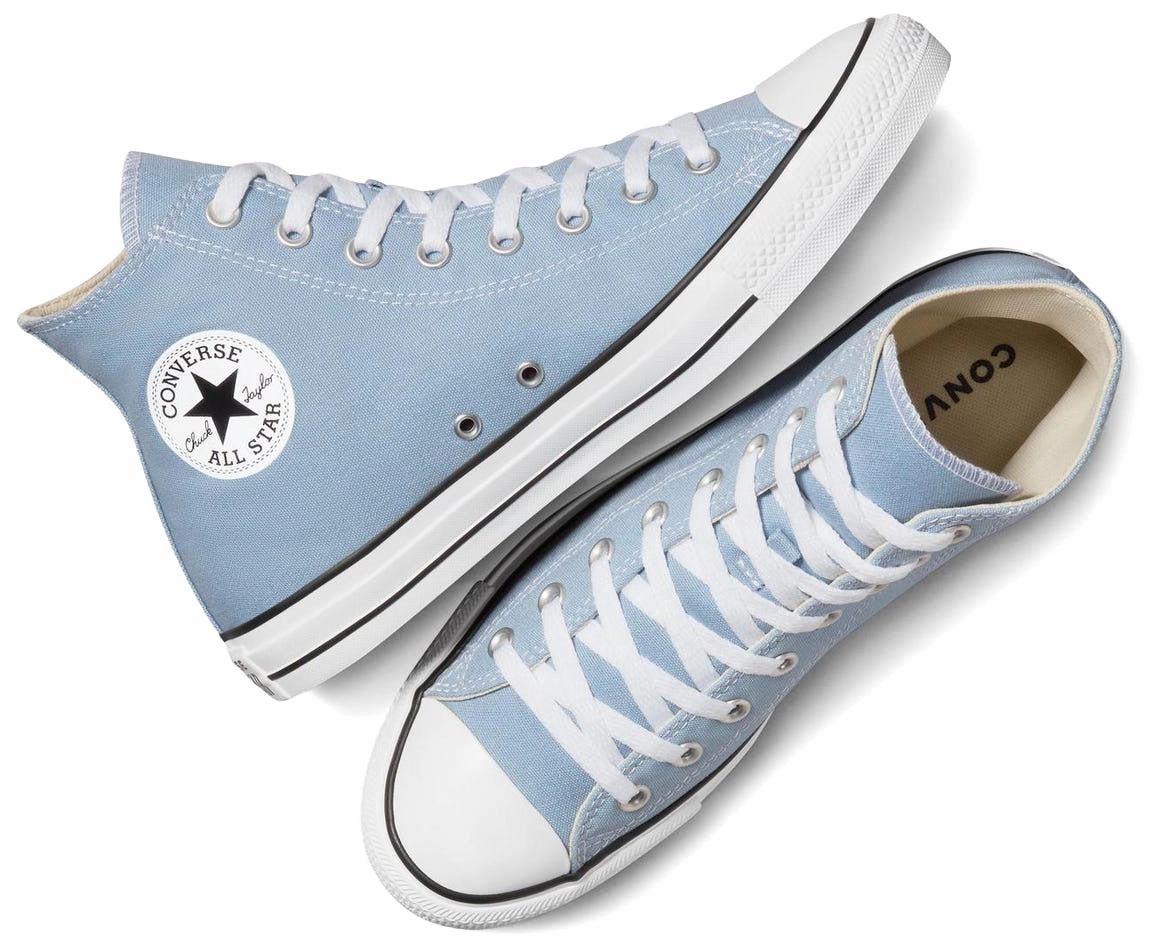 Shine Silver Converse Chuck Taylor All Star Hi Top Out Of The Blue