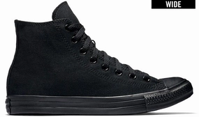 Converse Chuck Taylor All Star Hi Top Wide Width Monochrome Black Soft Lining
