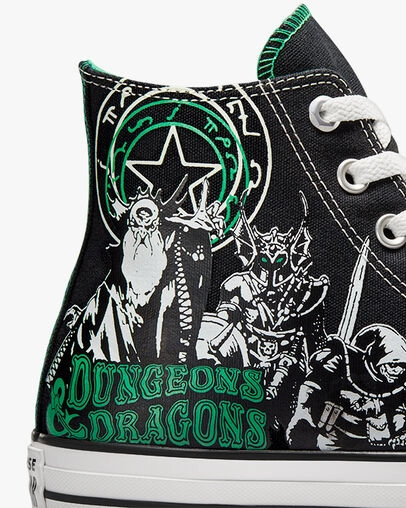 Converse Hi Tops Dungeons &amp; Dragons Black/Green Performance Quick Fit