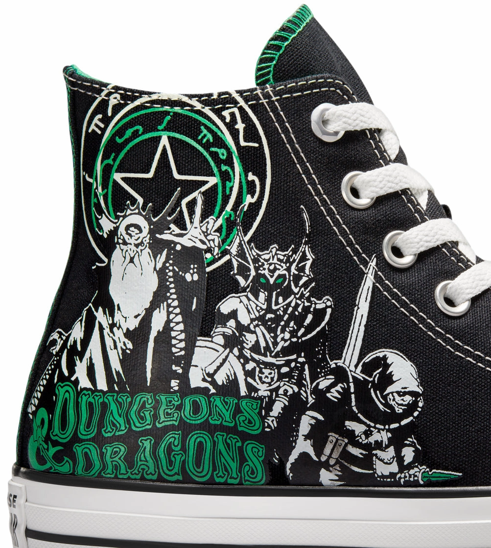 Converse Hi Tops Dungeons &amp; Dragons Black/Green Meadow Glow