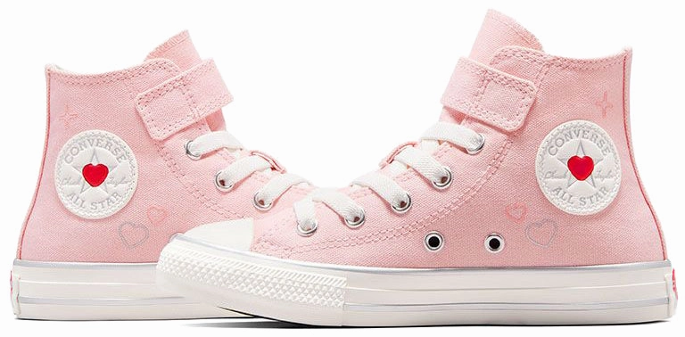 Converse Kids Chuck Taylor All Star 1V Hi Top Donut Glaze/Vintage White Soft fabric for kids kids' athletic shoes