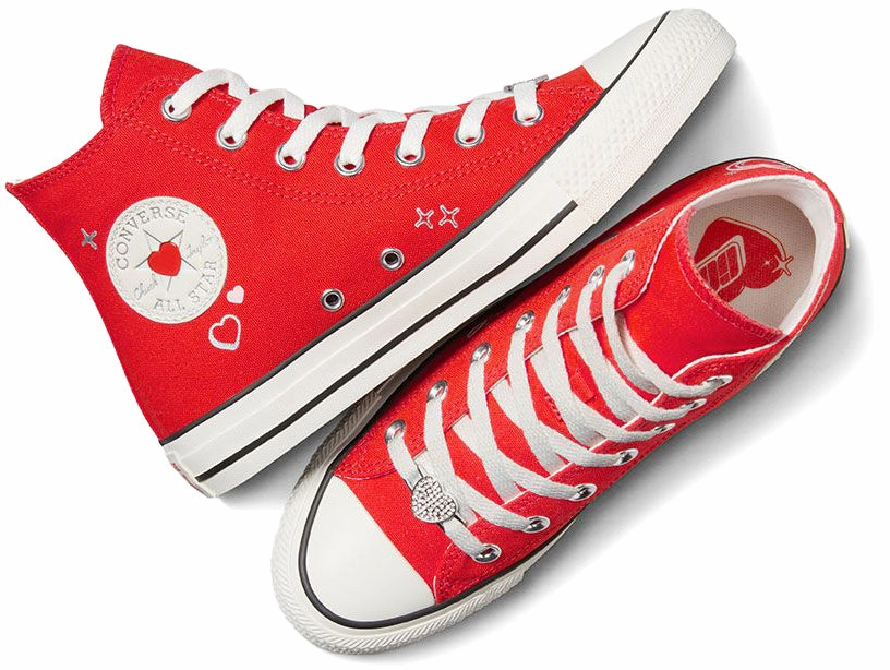 Vital Step Converse Womens Chuck Taylor All Star Hi Top Fever Dream/Vintage White