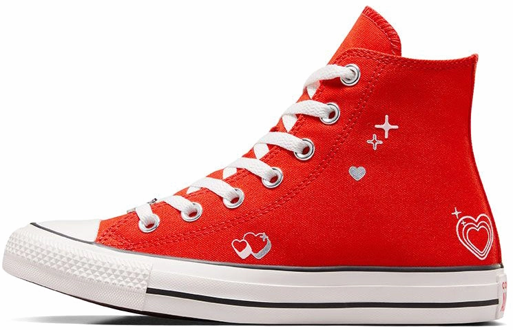 Converse Womens Chuck Taylor All Star Hi Top Fever Dream/Vintage White Fire Red Impact Resistance