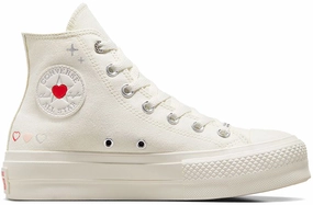 Converse Womens Chuck Taylor All Star Hi Top Lift Egret/Fever Dream/Egret City Pace