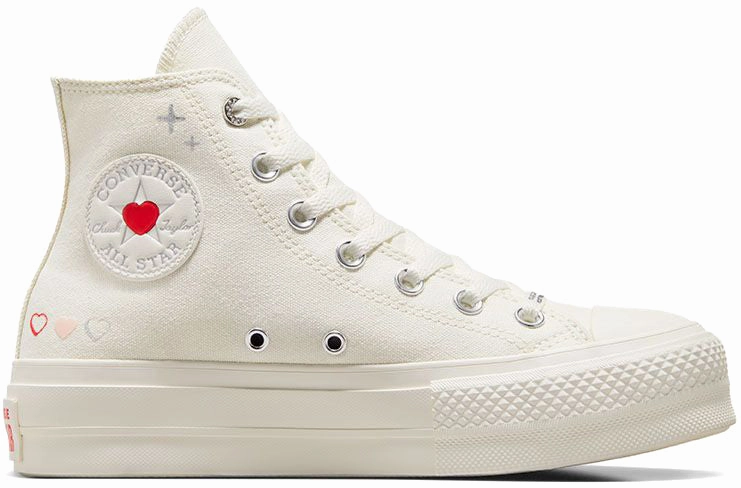Converse Womens Chuck Taylor All Star Hi Top Lift Egret/Fever Dream/Egret City Pace
