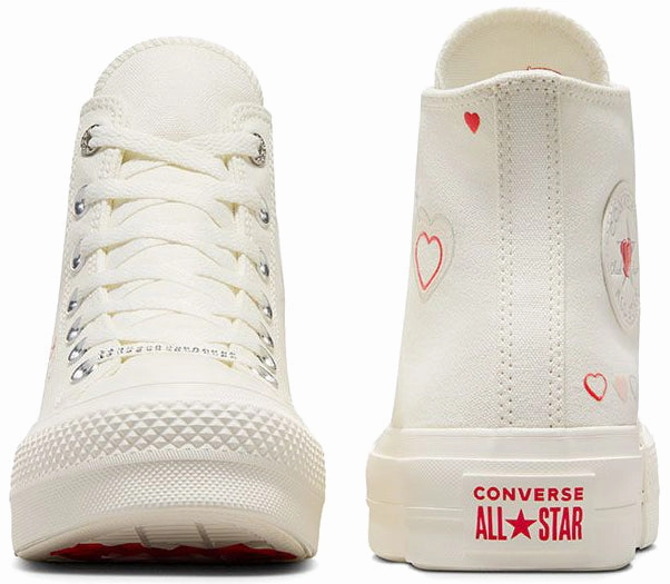 Converse Womens Chuck Taylor All Star Hi Top Lift Egret/Fever Dream/Egret Comfort Upper Cool Pop
