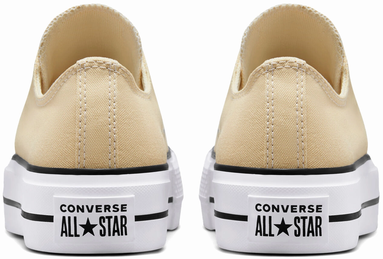Converse Womens Chuck Taylor All Star Lift Platform Low Top Oat Milk/White/Black Low Arch