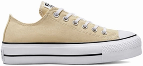 Adult Ease Converse Womens Chuck Taylor All Star Lift Platform Low Top Oat Milk/White/Black