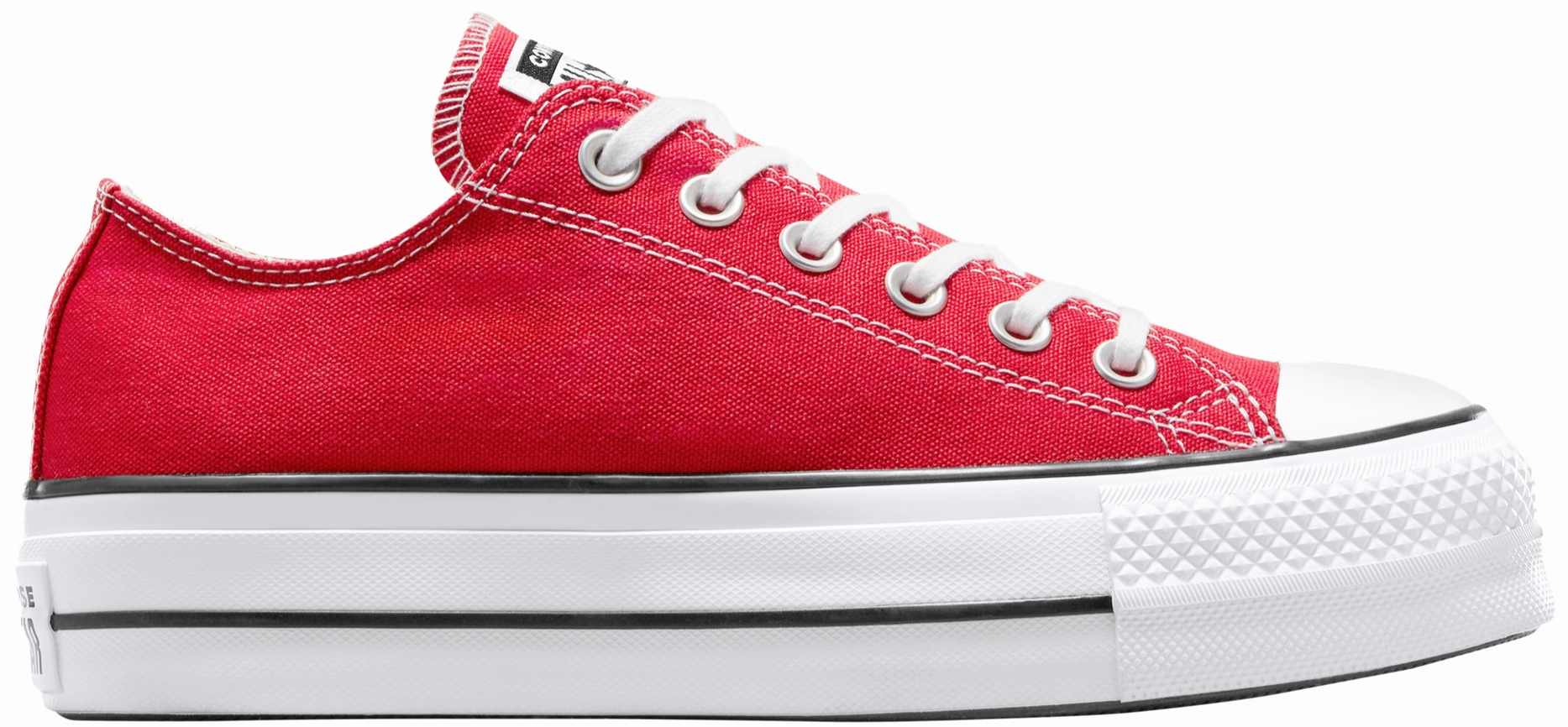 Converse Womens Chuck Taylor All Star Lift Platform Low Top Red/White/Black Deep Grip