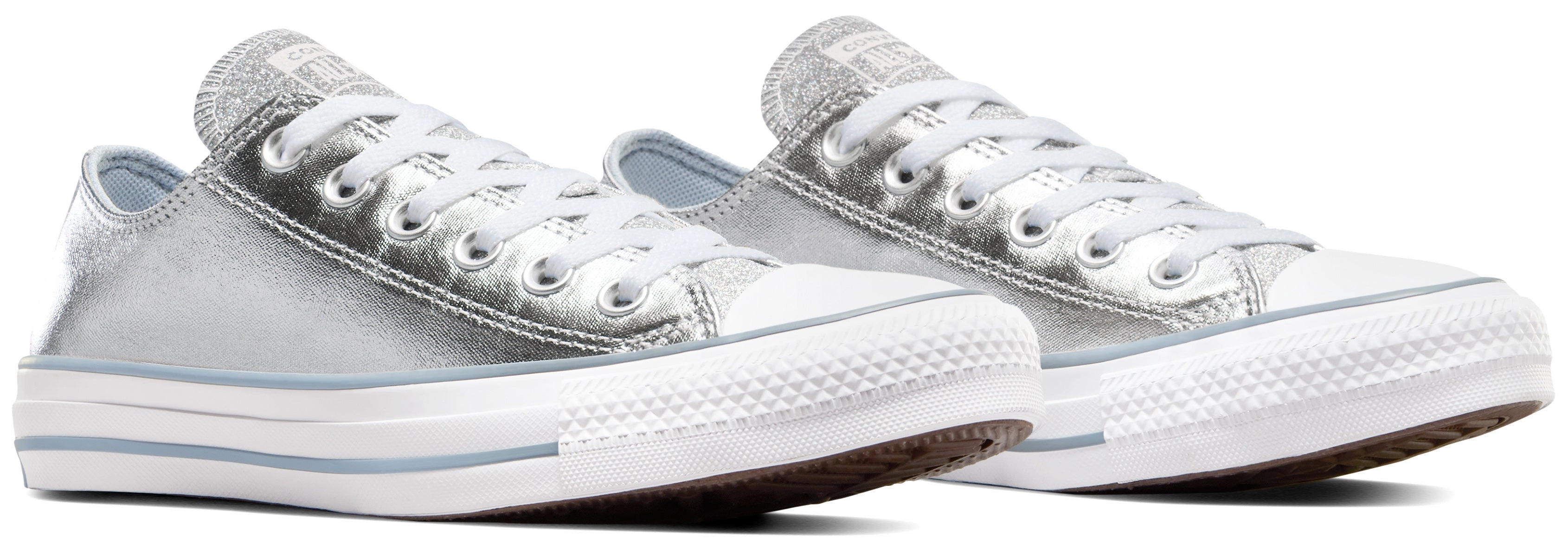 Converse Womens Chuck Taylor All Star Low Top Metallic Granite Pond Walk Star Edge