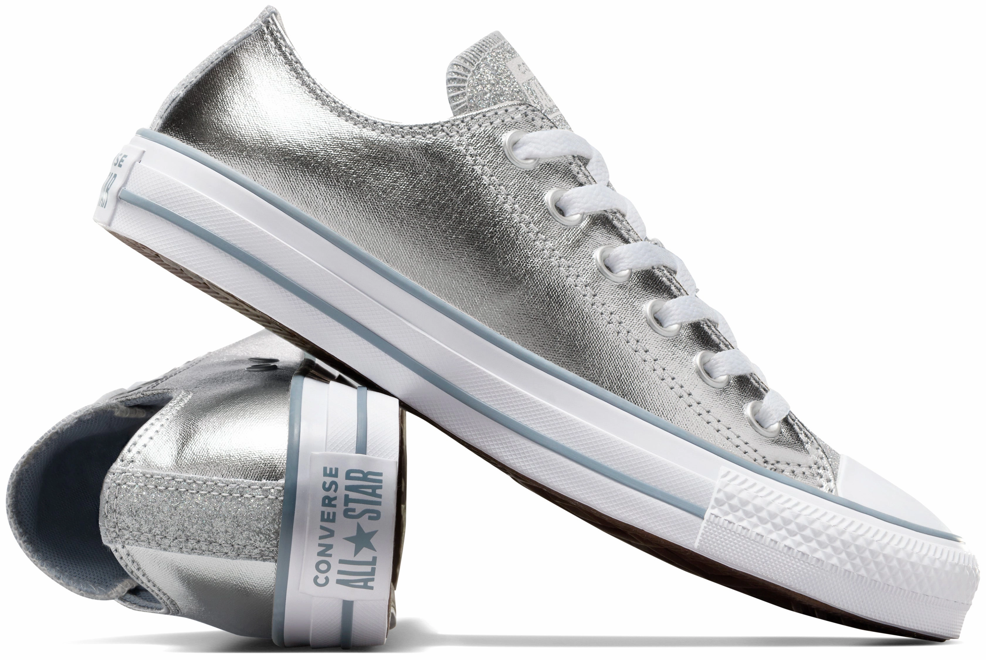 Freeze Grip Converse Womens Chuck Taylor All Star Low Top Metallic Granite