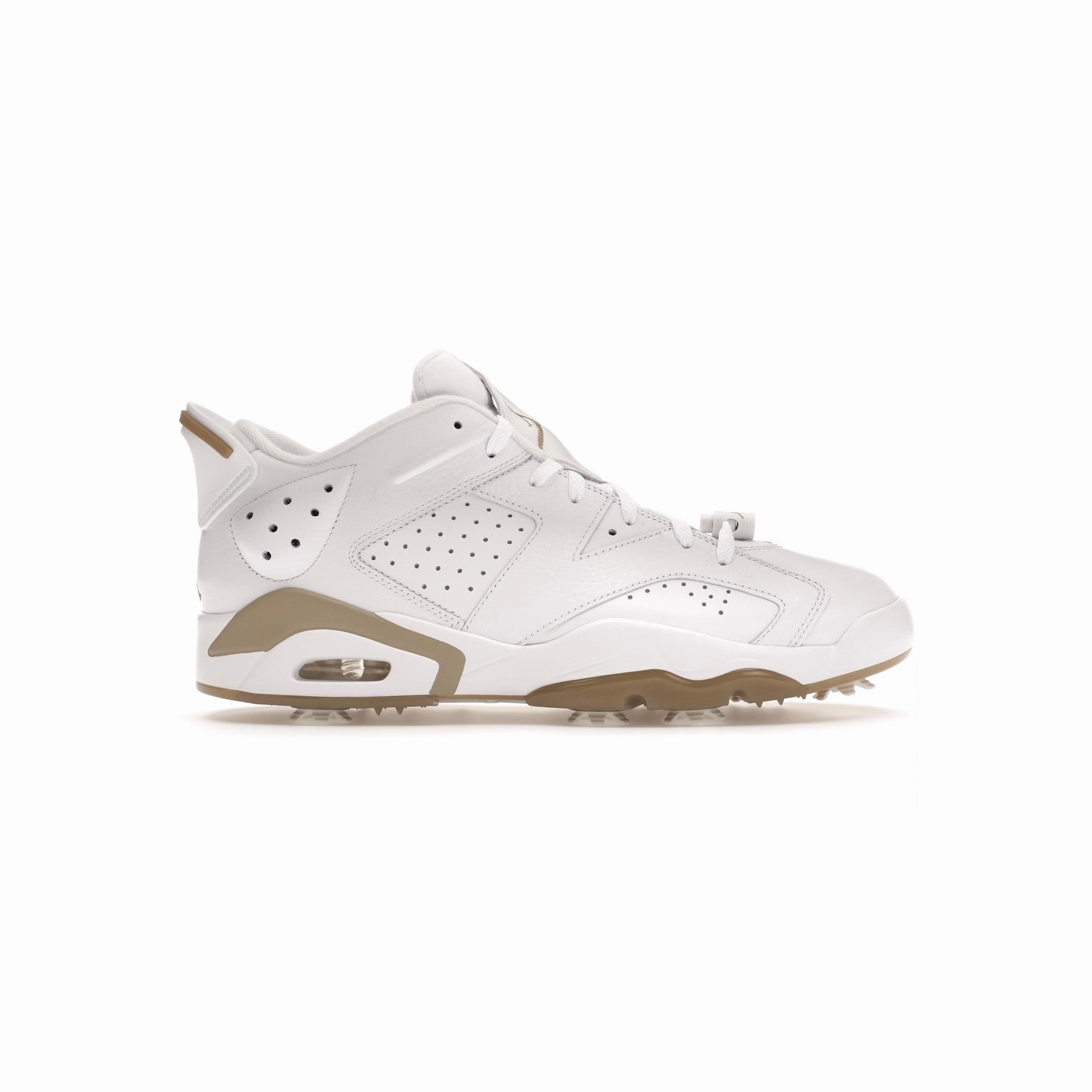 Rubberized Outsole Jordan 6 Retro Low Golf White Khaki
