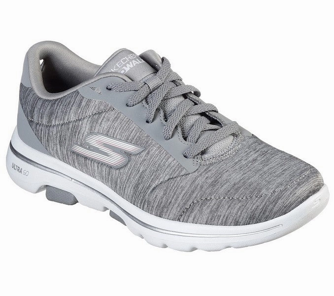 Microfiber Layer Skechers Women's GoWalk 5 - True Sneakers Gray