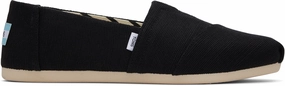 Relaxation Shoes All Day Wear Women's Alpargata Classic - Black Canvas