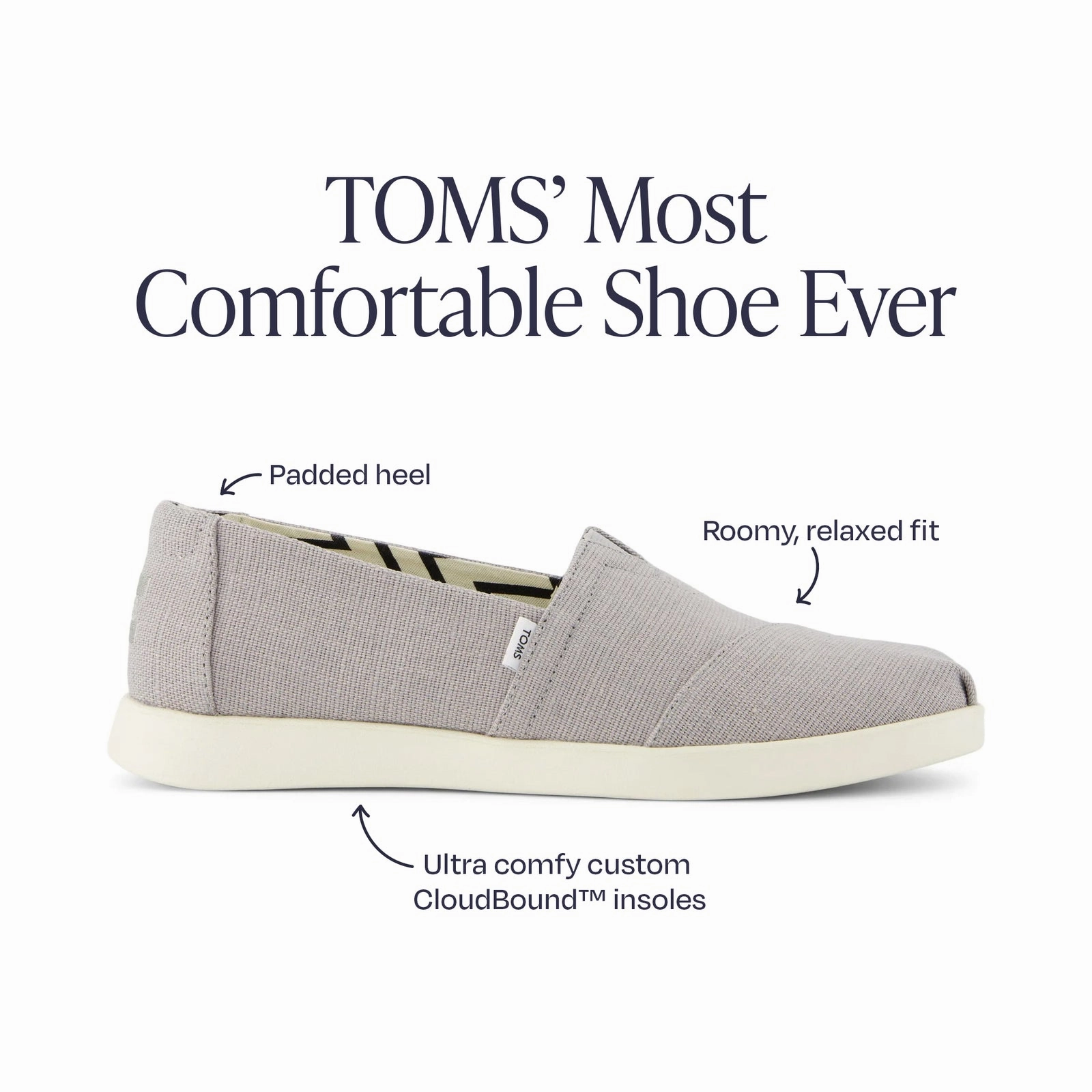 Slip Into Ease Simple Slip Alpargata Plus - Drizzle Grey Canvas